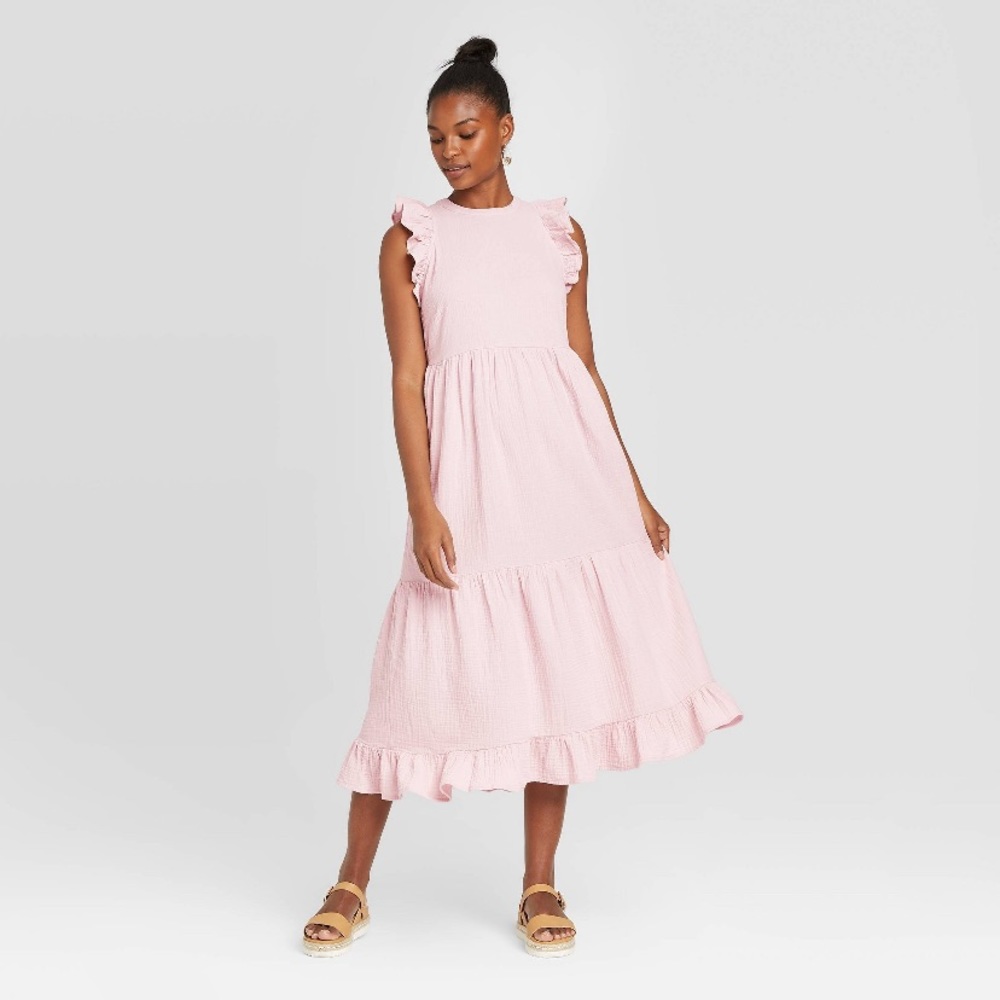 NWT Universal Thread Sleevless Tiered Ruffle Dress